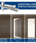 Heavy Duty Hidden Pivot Door Hinge For Wood Doors In Ultra Thin 201 Stainless Steel Discreet Mount Invisible Door Hardware Sturdy Pivot Hinge For Quiet Secure Opening And Closing Modern Wood Door Upgrade, adjustable axis, wood door