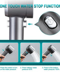 High Pressure Handheld Shower Head With Pause Switch 4 Spray Modes Rain Massage Mist Power Wash Filtration Showerhead details