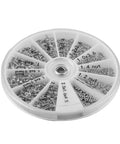 600 Piece Mini Screw And Nut Repair Kit With A Handy 3 Way Screwdriver Stainless Steel Fasteners For Watch Eyeglasses Phone Camera And Electronics Repair In A Compact Organized Case in a round container