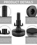 Three Eighth Inch Thread Leg Levelers 24 Pack Beefy Heavy Duty Adjustable Furniture Feet With Threaded Inserts detail view