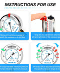Instructions for using Stainless Steel Silicone Oil Filled Pressure Gauge 0-300 Psi 1/4 NPT 2.5 Inch Dial Lower Mount.
