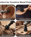 3 Piece Sphere Rotary Burr Set for Wood Carving and Grinding Upgraded Ball Gouges with 5/8-11 Thread used in woodworking projects