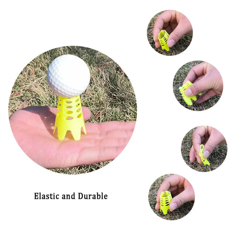 Durable Plastic Golf Tees For Indoor Practice And Simulator Use 16-Pack Black Mat Tees For Winter Turf And Driving Range Elastic Break-Resistant