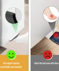 Comparison of soft-edged black material on Adhesive Toe Pull For Trash Cabinet Doors Hands Free Foot Operated Door Opener White 1 Pack.