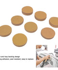 Top Tier 3 Inch Gold Aluminum Oxide Hook And Loop Sanding Discs With Hook Back For Orbital Sanders Smooth Woodwork Auto Body Metal Wall Finishing Pack Of One Hundred Sheets Durable Heavy Duty Abrasive Tool stacked in a circle.