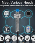 M8 Inductive Proximity Sensor Switch Non Shield Type PNP No 3 Wire With 2mm Sensing Distance 10-30VDC 200mA in industrial setup