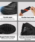Steel Toe Work Boots For Men Heavy Duty Construction Safety Boots with durable upper and flexible foam insole