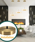 Gold Light Canopy Kit 4.7 Inch Pendant Chandelier Ceiling Plate With All Mounting Hardware UL Listed Easy DIY Install Crossbar