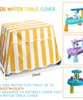 Kids Water Table Cover Fits Step2 Rain Showers Splash Pond Outdoor Dustproof Water Repellent Anti UV Patio Cover with dimensions