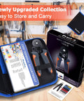Pro Grade Ferrule Crimping Tool Kit With 1900 Wire Connectors, includes ratchet crimper and connectors in a case