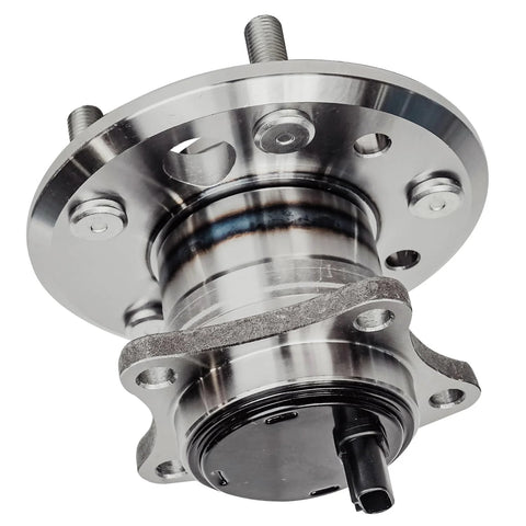 Rear Right Wheel Bearing Hub Assembly For Toyota Camry 2002 Through 2011 Avalon 2005 Through 2012 Highlander 2001 Through 2003 Solara 2004 Through 2008 ES300 ES330 ES350 2001 Through 2012 With ABS Durable OEM Style Replacement For A Quiet Smooth Ride showing front view with 4-bolt flange.