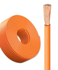 Wicked Durable EV Silicone Rubber High Temp Power Cable Oxygen Free Copper Braided Foil Shielded 1500V Rated coiled orange wire