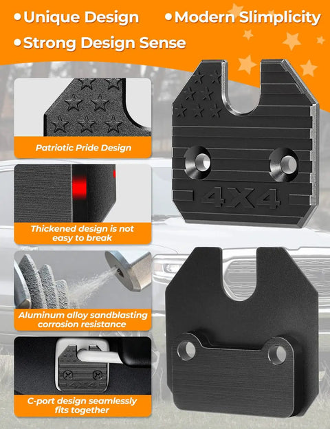 Close-up of Sun Visor Repair Kit for RAM 1500 2019-2023 Aluminum Clip Replacement to Fix Floppy Visors showing detailed design features