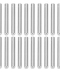 Front view of 100 Pack Of 304 Stainless Steel Cylindrical Locating Dowel Pins 5x40mm for shelf support fittings and mechanical assembly.