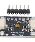 Ultra Accurate Digital Light Sensor Module TSL2591 With I2C Qwiic Interface 3 To 5V, High Sensitivity Lux Detector Capable Of Reading Up To 88000 Lux, Plug And Play Dope Optical Sensor For Prototype Builds, black PCB module with Qwiic pins