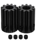 Two Pack Mod 1.5 Pinion Gear 11 Teeth, 8mm Bore, Hardened 1045 Steel With Black Surface Finish, 20 Degree Pressure Angle visible