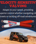 Ford F 250 F 350 Super Duty Front And Rear Hydraulic Action Shocks Set on off-road vehicle background