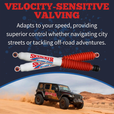 Ford F 250 F 350 Super Duty Front And Rear Hydraulic Action Shocks Set on off-road vehicle background