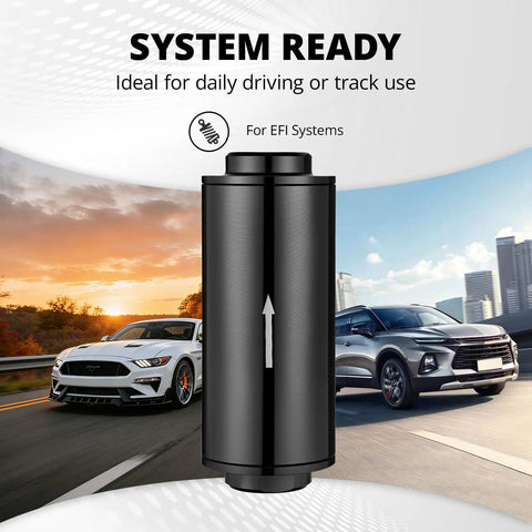 Inline Fuel Filter 10 Micron With 6AN 8AN 10AN Adapters And Bracket Clamp 50mm Universal Fit for cars and trucks on road