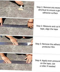 Steps for applying Butyl Aluminum Foil Sealing Tape for Emergency Repairs and Leak Stops No Mess Weatherproof Patch on concrete