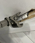 Heavy duty metal forged tool adjusting hinge for door gap reduction in seconds, without drilling, fits wood and metal doors.