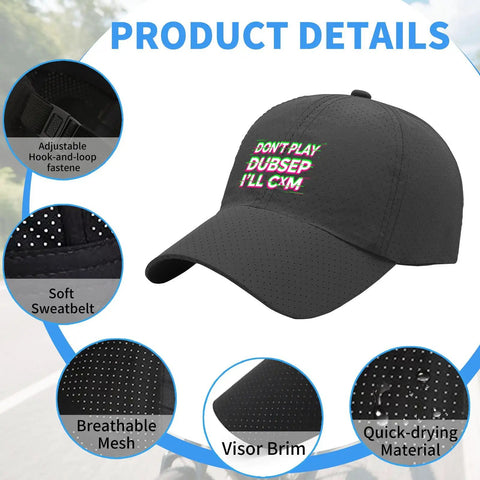 Dope Dark Gray Adjustable Baseball Cap For Men With Classic Fit displaying breathable mesh and soft sweatband details