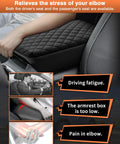 Subaru Outback Center Console Cover 2020-2026 Custom Fit Armrest Pad Protector with quilted design reducing elbow stress.