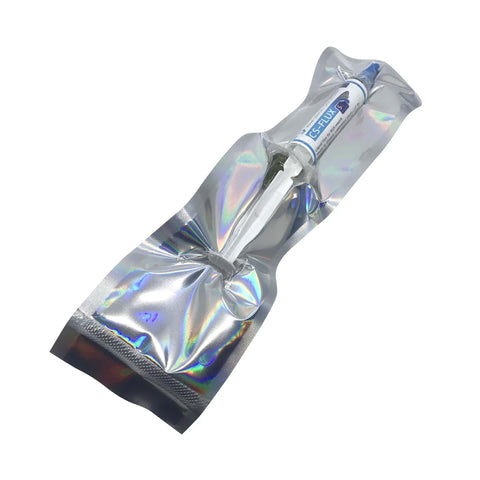 Low Viscosity Halogen Free Liquid Flux in sealed silver package for BGA rework and reballing, pro grade for VGA GPU repairs