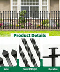 Heavy Duty 10 Panels Decorative Garden Fence With 32 Inch High Panels And 29 Inch Wide Each Rustproof Metal Square Tube No Dig Outdoor Dog Barrier For Temporary Yard Patio Landscape Border Fencing