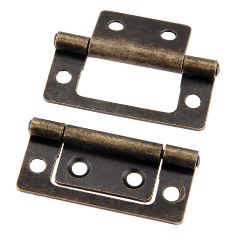 Antique Style Dope Cabinet Hinges Two Pack 50x24mm Decorative Cabinet Drawer Door Butt Hinge For Jewelry Box Chest And Vintage Dressers With Screws Easy Install, antique brass
