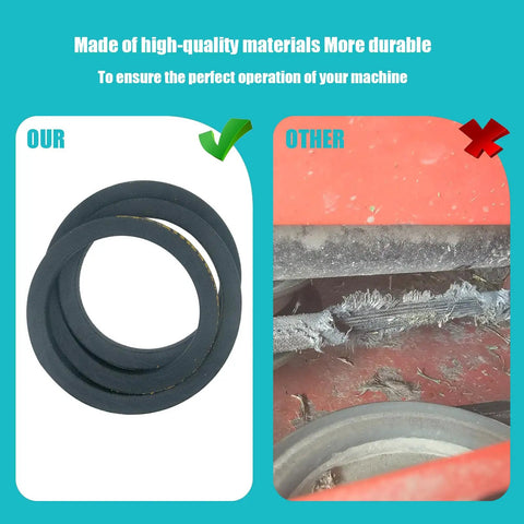 Comparison of Snow Blower Auger Drive Belt Replacement 1/2 Inch By 40 Inch For ST1232E ST1236 ST1236E ST1336LE And 72086 72385 Models.
