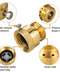 Three Quarter Inch Solid Brass Garden Hose Connection Vacuum Breaker Backflow Preventer Kit details