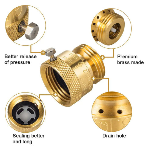 Three Quarter Inch Solid Brass Garden Hose Connection Vacuum Breaker Backflow Preventer Kit details