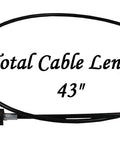 Real Deal D Handle Recliner Replacement Cable With Exposed Spring Hook Smooth Pull Chair Release Mechanism Heavy Duty Furniture Fix For Most Major Brand Sofas, 43-inch length.