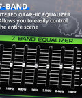 7-band stereo graphic equalizer on 6-Channel DJ Mixer With DSP Effects, 48V Phantom Power, USB And Bluetooth, MP3 Playback