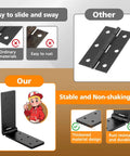 Killer Heavy Duty Gate Hinges With Screws Double Layer Steel Door Hardware Built Like A Tank Open Smooth As Butter For Your Backyard Setup And Handle The Daily Grind Like A Champ Today comparison image