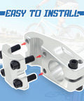 Aluminum Alloy Bike Stem For BMX And Fixed Gear Riders Beefed Up Handlebar Clamp Fits 22.2mm And 28.8mm Steerer 95mm Long Lightweight Bright Silver Finish Durable High Strength Construction Easy Install