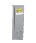 Side view of 135 Amp Meter Socket With Ringless Cover For Overhead And Underground Feeds, Four Jaw Ground Neutral Lugs, Horn Bypass
