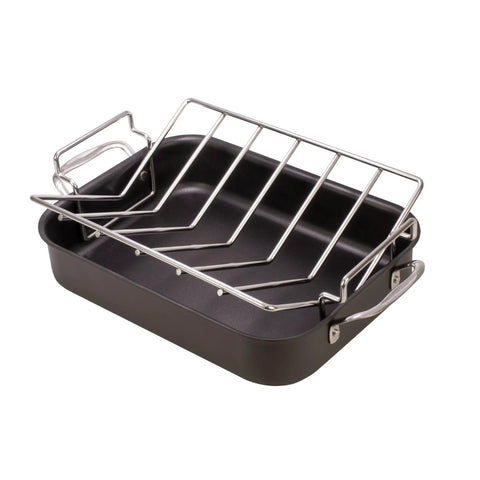 V Shaped Roasting Rack For Even Cooking And Juicy Results Chrome Plated Steel Elevates Meat Poultry And Vegetables In Roasting Pan