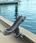 90 Degree Boat Track System Rod Holder For Versatrack Lund Sport Track Ranger Lowe Gunnel Mount No Fuss Install And Move 360 Degree Rotating Base UV Stabilized Fiberglass Reinforced Polymer Quick Adjustment For Fishing Rods on boat rail