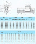 Beefy Linear Motion Bearing Slides Kit 2Pcs SBR12UU SBR16UU SBR20UU For CNC Machines And 3D Printers dimension chart