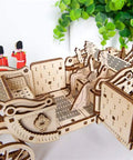 Royal Wedding Carriage Mechanical Wooden Model Kit With Four Horses, Vintage Carriage Replica For Builders, Realistic Leather Seat Interior, Royal Coat Of Arms Details, Gears And Moving Parts For A Satisfying DIY Project, wooden model carriage with four horses and moving wheels