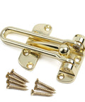 Heavy Duty Swing Bar Door Lock For Front And Interior Doors Home Security Anti Theft Door Guard Latch gold finish with screws