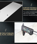 Close-up of Heavy Hitter 14 Pack Stainless Steel Door Kick Plates 16 X 4 Inch showing 0.8mm thick brushed metal surface.