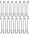 Luxurious Heavy Duty Safety Pins For Women Thick Iron Sweater Clips For Scarves Bags DIY Crafts And Outdoor Wear Secure Closure With Precision Opening Mechanism, set of 16 iron safety pins.