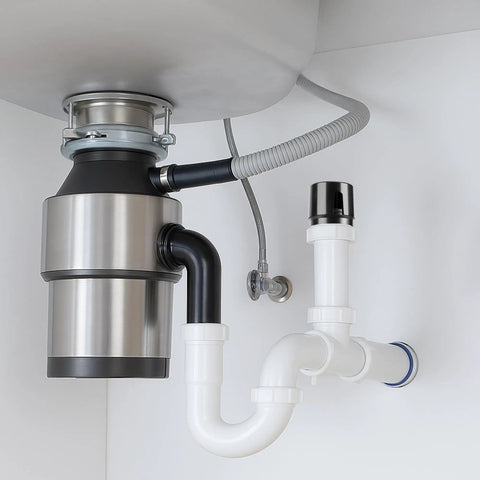 Two Pack In Line Air Admittance Valve 1-1/2 Inch NPT ABS Black Prevent Sewer Gas Odors for plumbing under sink