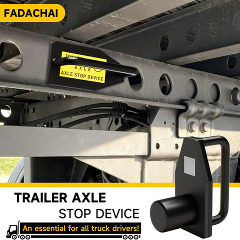 Magnetic Trailer Axle Stopper For Semi Trucks And Dry Vans And Reefers, Heavy Duty Steel Tandem Slide Stopper in use