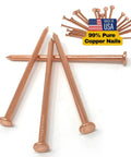 Pure Copper 3.5 Inch Nail Spikes 22 Pack Heavy Duty Tree Stump Root Removal Eco Friendly Chemical Free USA Made Durable Spikes for Landscaping and Gardening