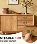 10 Pack Dope Brass Flower Cabinet Backplates 1 Inch Vintage Bronze Washer Hardware on wooden dresser drawers