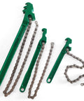 Heavy Duty Chain Wrench Set 3 Piece Adjustable Oil Filter Chain Wrenches 9 Inch, 12 Inch, And 16 Inch Fits 1.5 To 8 Inch Diameter